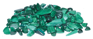 1 lb Malachite tumbled chips 5-8mm