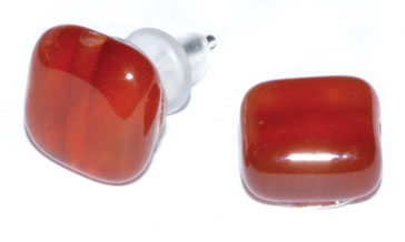 Carnelian stud earrings