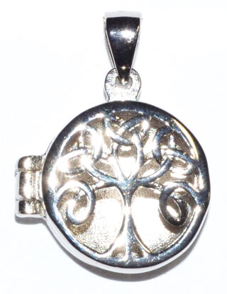 3/4" Celtic Tree of Life locket sterling pendant