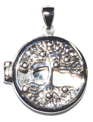 3/4" Tree of Life locket sterling pendant