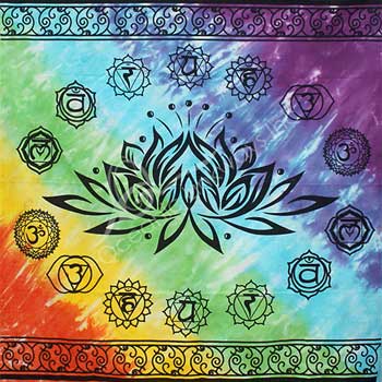 36" x 36" Chakra Lotus altar cloth