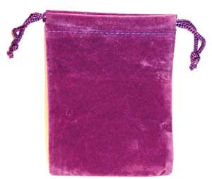 Bag Velveteen: 3 x 4 Purple